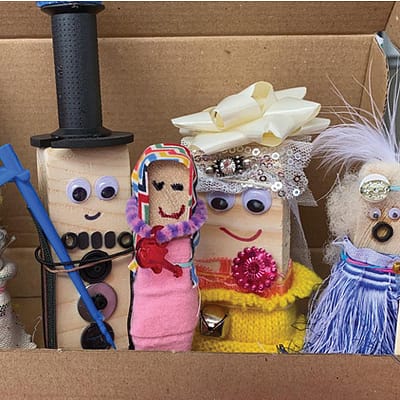 Poppenkastpoppetjes gemaakt door Tim