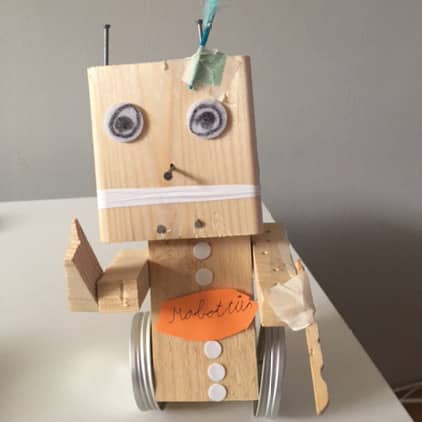 Roboties getimmerd door Mees met een Kistje Timmeren